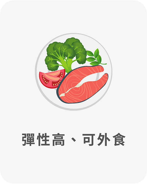 彈性高 可外食