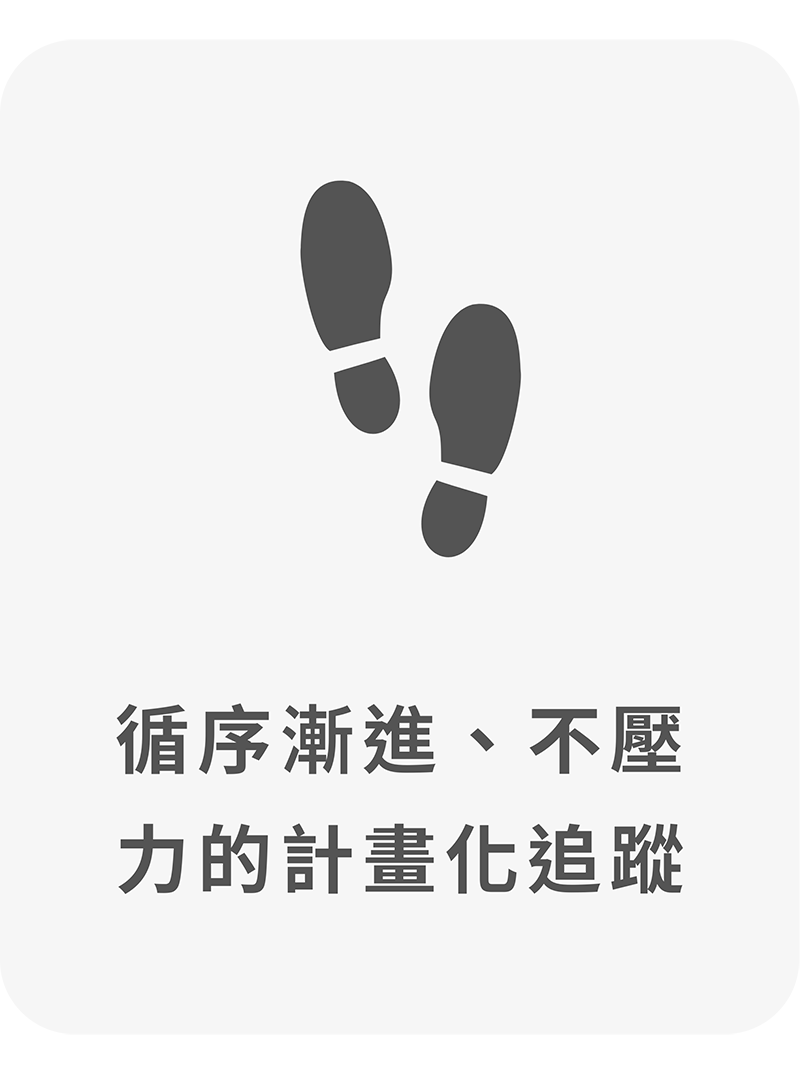 循序漸進 不壓力的計畫化追蹤